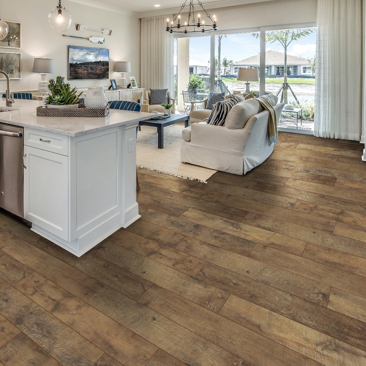 Reclaimed Oak, Water Resistant Laminate Floor